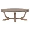 Liberty Furniture 154-OT1010 Greystone Mill - Oval Cocktail Table - Stone White Wash / Wirebrush Distressing