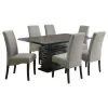 CoasterEveryday 102061-S7 Stanton - 7 Piece Rectangular Dining Table Set - Gray