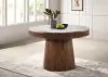 CoasterElevations 105141 Ortega - Round Marble Top Wood Dining Table - Natural