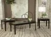 CoasterEssence 736184 Amaro - 3 Piece Coffee And End Table Set - Dark Brown