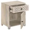 CoasterEssence 953569 August - 1-Drawer Trellis Pattern Storage Cabinet - White Washed