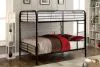 Furniture of America CM-BK1035F-BK-BED Brocket - Full Over Full Bunk Bed - Black - Metal