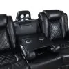 New Classic U1769V-30-BLK Orion II - Sofa With Dual Recliner - Black