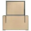 Coaster Fine Furniture 224973M Ives - 6-Drawer Dresser And Mirror - Gray High Gloss