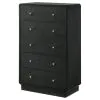 Coaster Fine Furniture 223665 Cavelle - 5-Drawer Chest Of Drawers - Black