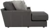 Jackson 5045/73/75-28 Jackson 5045/73/75-28 Minori - Italian Leather 2 Piece Sofa / Chaise With LSF Chaise - Steel