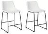 Ashley Furniture D372-724 Ashley Furniture D372-724 Centiar - Upholstered Barstool (Set of 2) - White