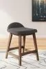 Ashley Furniture D615-224 Ashley Furniture D615-224 Lyncott - Upholstered Barstool (Set of 2) - Charcoal / Brown