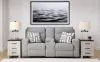 Ashley Furniture 9050318 Biscoe - Power Reclining Loveseat With Console /Adj Headrest - Pewter