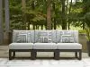 Ashley Furniture P490P6 Beachloft - 3-Piece Outdoor Sectional - Black / Gray