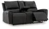 Ashley Furniture PCU1170094 Glossmore - Reclining Loveseat With Console - Black