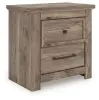 Ashley Furniture PCB2260-92 Rusticott - Two Drawer Night Stand - Brown