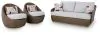 Ashley Furniture PCP503-070 Double Point - Loveseat, Swivel Chairs Set (Set of 3) - Beige