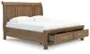 Ashley Furniture PCB779B8 Ashley Furniture PCB779B8 Feddinger - King Storage Sleigh Bed - Medium Brown
