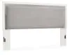 Ashley Furniture PCB1119-58 Ashley Furniture PCB1119-58 Maeling - King Upholstered Panel Headboard - White / Gray