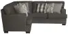 Jackson Furniture Industries 5473/72/46-58 Jackson Furniture Industries 5473/72/46-58 Crawford - 2 Piece Sectional With 9 Included Accent Pillows - Dark Gray