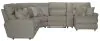 Jackson Furniture Industries 626/14/16/18/19/15/13-46 Jackson Furniture Industries 626/14/16/18/19/15/13-46 McPherson - 6 Piece Power Reclining Sectional With Lay-Back RSF Chaise And 2 Lay-Flat Reclining Seats - Beige