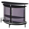 CoasterEssence 101065 Amarillo - Freestanding Glass Top Home Bar Wine Cabinet - Black