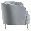 CoasterEssence 506864-S2 Sophia - 2 Piece Upholstered Channel Tufted Sofa Set - Gray
