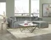 CoasterEssence 700846 Meryl - Square Faux Marble Top Coffee Table - White And Gold