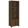 Coaster Fine Furniture 707736 Sachin - 3-Shelf Engineered Wood Media Tower - Dark Pine