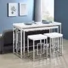 Coaster Fine Furniture 182714 Jackson - 4 Piece Multipurpose Counter Height Table Set - White