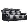 New Classic U7005-30-BKG New Classic U7005-30-BKG Nikko - Sofa With Dual Recliner - Black / Gray