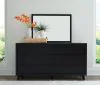 Ashley Furniture B1013/231/36/345/56/58/95/B100-14 Danziar - 7 Pc. - Dresser, Mirror, Chest, King Panel Bed - Black