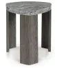 Ashley Furniture T600-6 Surmour - Triangle End Table - Gray / Brown