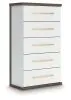 Ashley Furniture PCB1108-46 Kendanport - Five Drawer Chest - Brown / White
