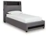 Ashley Furniture PCB2721B23 Ashley Furniture PCB2721B23 Verishaw - Twin Upholstered Bed With Wireless Audio - Gray