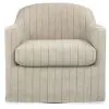 Ashley Furniture A3000817 Valwick - Swivel Accent Chair - Cream / Brown