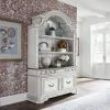 Liberty Furniture 244-HOJ-3DH Magnolia Manor - 3 Piece Home Office Set (Desk & Hutch) - Antique White