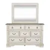Liberty Furniture 520-BR-DM Abbey Park - Dresser & Mirror - Antique White