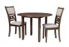 New Classic D1701-40S-CHY New Classic D1701-40S-CHY Gia - 3 Piece Dining Set (Dining Drop Leaf Table & 2 Chairs) - Cherry