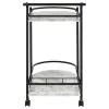 CoasterEveryday 181376 Desiree - 2-Tier Faux Marble Shelf Metal Bar Cart - Black