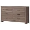 CoasterEveryday 207043 Brantford - 6-Drawer Dresser - Barrel Oak