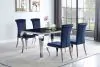 CoasterEssence 105071-S5B Carone - 5 Piece Rectangular Glass Dining Set - Blue