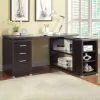 CoasterEveryday 800517 Yvette - 3-Drawer L-Shape Computer Desk - Cappuccino