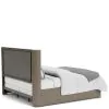 Riverside Furniture 87170-87171-87172 Sariel - Queen Upholstered Bed - Dark Brown