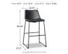 Ashley Furniture D372-630 Ashley Furniture D372-630 Centiar - Tall UPH Barstool (Set of 2) - Black