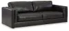 Ashley Furniture 57405/38/35/23/14 Amiata - 4 Pc. - Sofa, Loveseat, Chair And A Half, Ottoman - Onyx