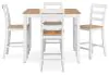 Ashley Furniture D398-223 Ashley Furniture D398-223 Gesthaven - Dining Room Counter Table Set (Set of 5) - Natural / White