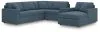 Ashley Furniture 92121S53 Ashley Furniture 92121S53 Modmax - 6-Piece Sectional With Raf Corner Chaise, LAF Corner Chair And Storage Console - Ink