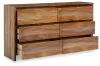 Ashley Furniture B790/31/36/46/81/96 Dressonni - 5 Pc. - Dresser, Mirror, Chest, Queen Panel Bed - Brown