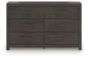 Ashley Furniture B3789-31 Prendonea - Six Drawer Dresser - Charcoal