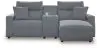 Ashley Furniture 65906S4 Ashley Furniture 65906S4 Modmax II - 3-Piece Power Reclining Sectional With RAF Press Back Power Chaise And Console - Salt And Pepper