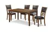 New Classic D1701-160-BRN New Classic D1701-160-BRN Gia - 5 Piece Dining Set (Table & 4 Chairs) - Brown - Wood
