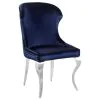 Coaster Fine Furniture 190745 Cheyanne - Upholstered Dining Side Chair (Set of 2) - Ink Blue