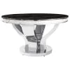 CoasterElevations 107891-S5 Anchorage - 5 Piece Round Stainless Steel Dining Set - Chrome